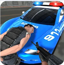 警察车歹徒逃脱模拟