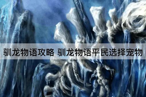 驯龙物语攻略 驯龙物语平民选择宠物