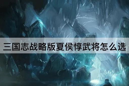 三国志战略版夏侯惇武将怎么选