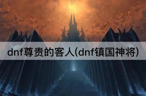 dnf尊贵的客人(dnf镇国神将)