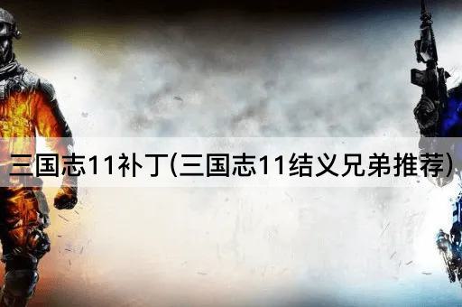 三国志11补丁(三国志11结义兄弟推荐)