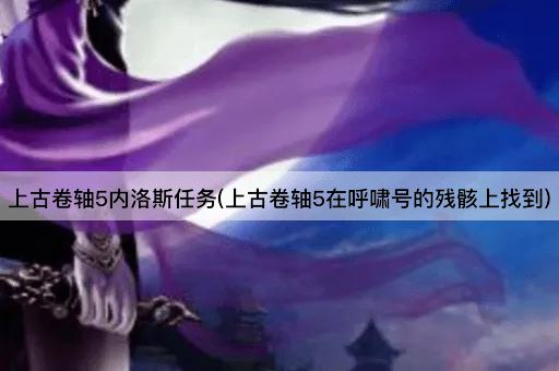 上古卷轴5内洛斯任务(上古卷轴5在呼啸号的残骸上找到)